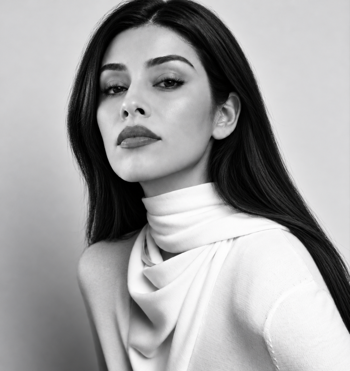 Johanna Magaña black and white editorial portrait